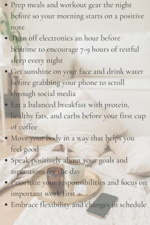 realistic morning routine