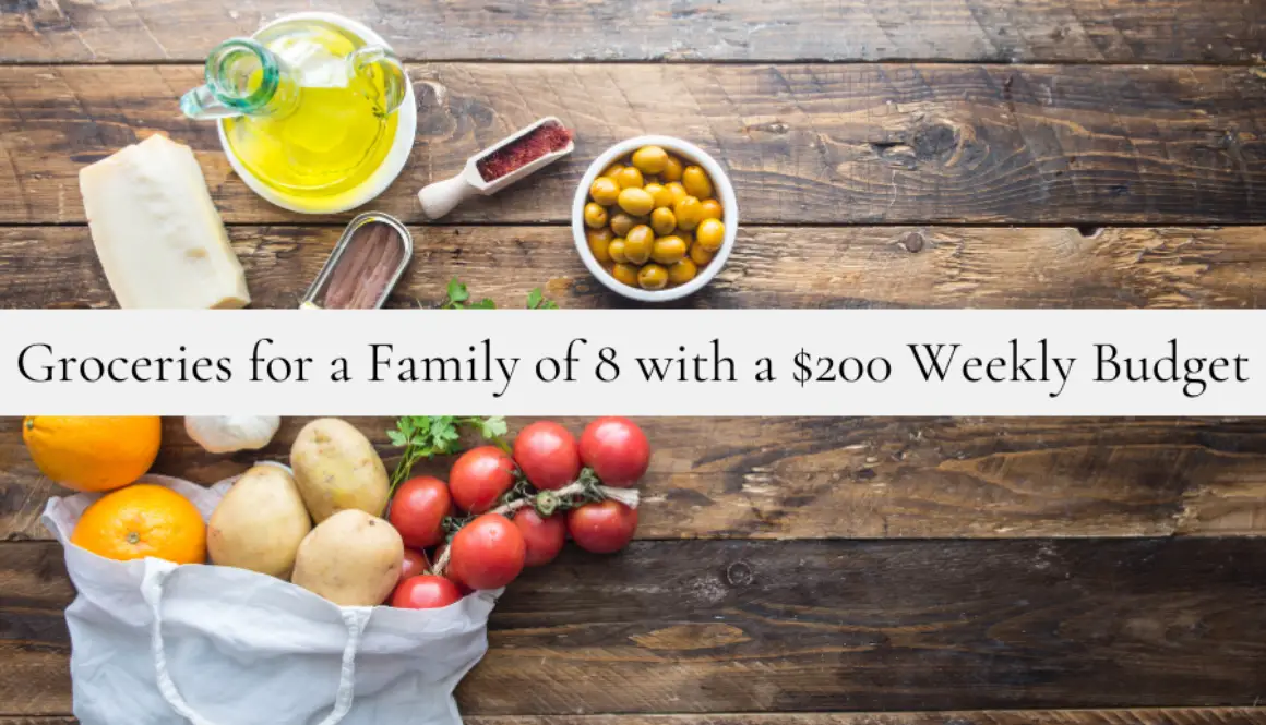 Groceries for a Family of 8 with a $200 weekly Budget