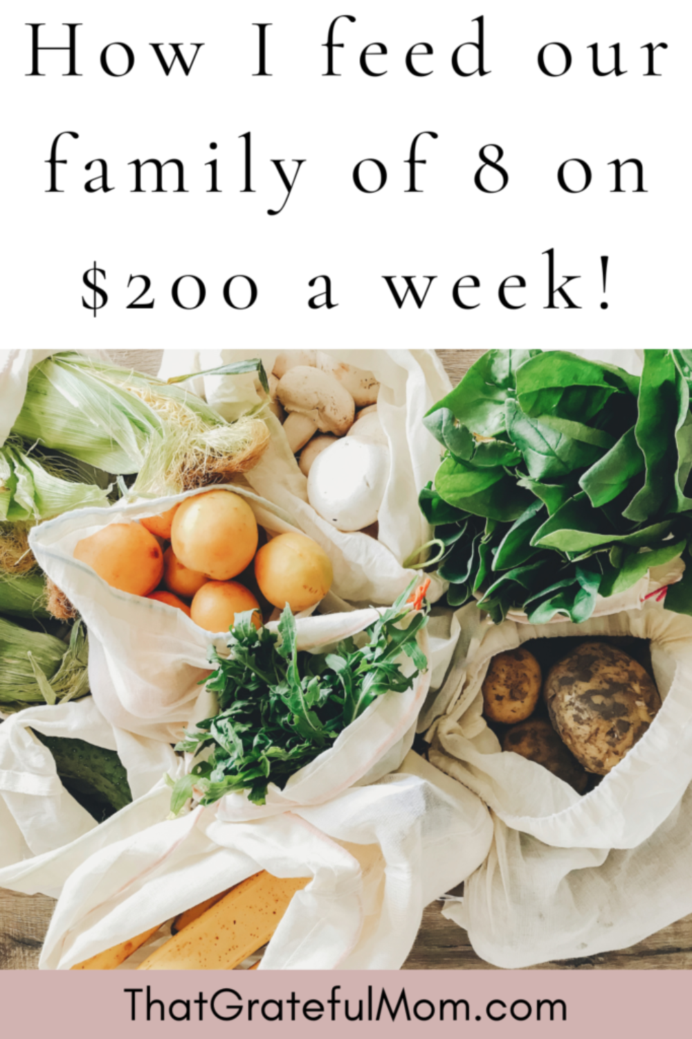 How I feed our family of 8 on $200 a week! pin 1