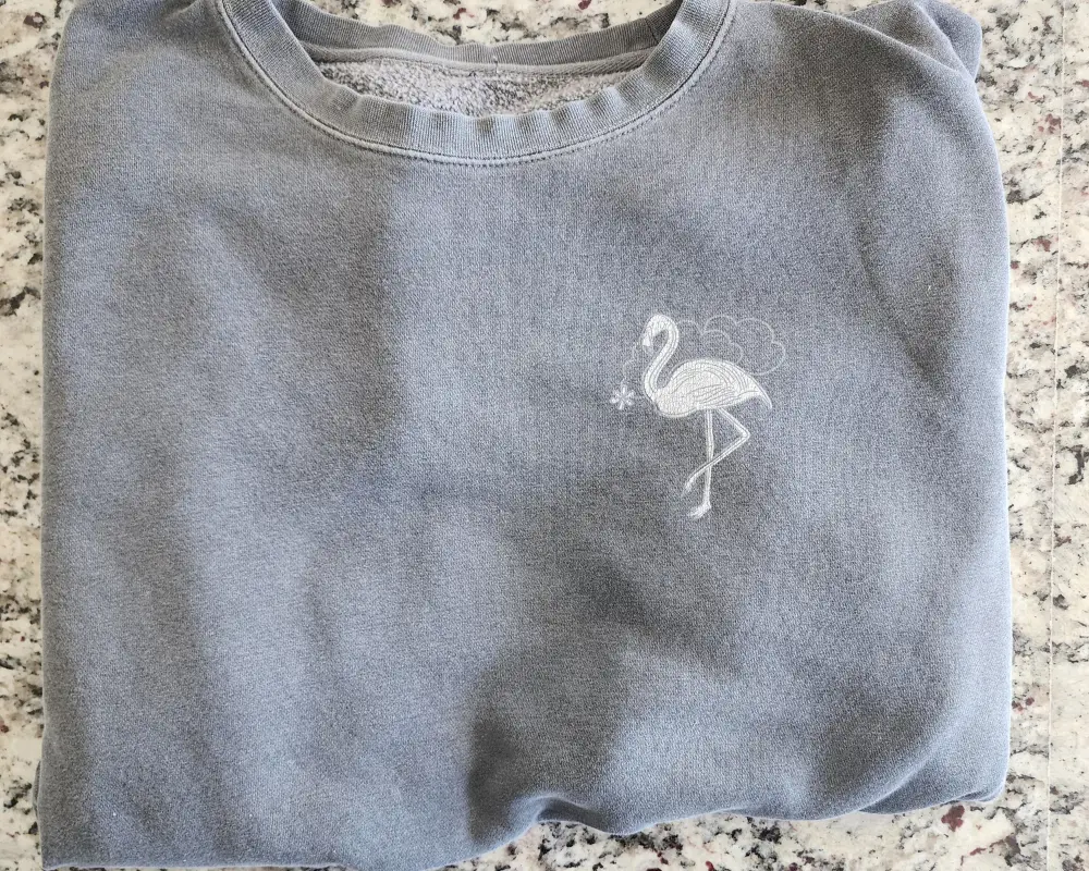 A gray sweater after using non-toxic stain remover
