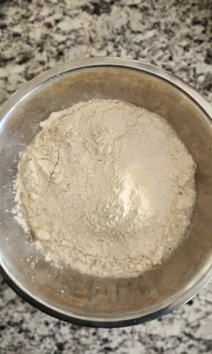 flour and salt added to sourdough