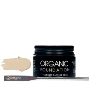 MG Naturals liquid foundation and a spreading stick. An excellent option as the best non-comedogenic makeup option for acne-prone skin.