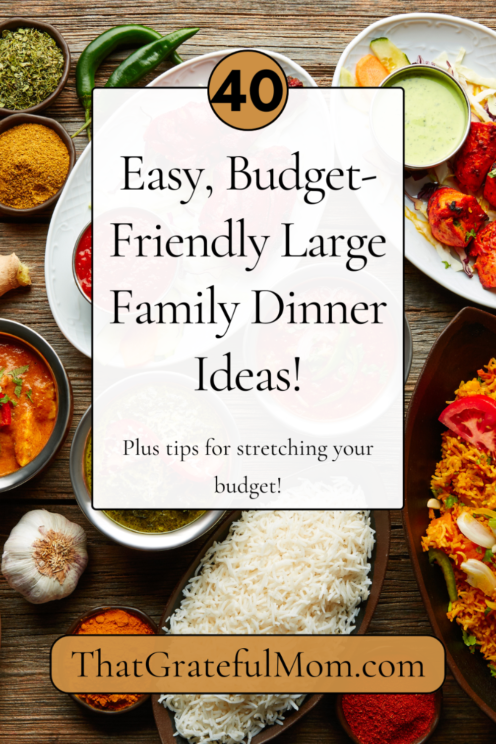 Large Family Dinner Ideas pin 1